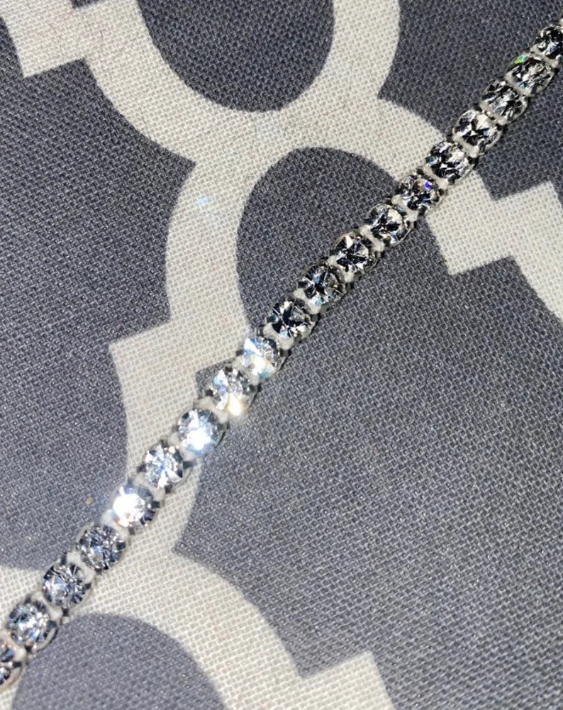 Toddler Size Sash With Rhinestone’s /Heavyweight Satin