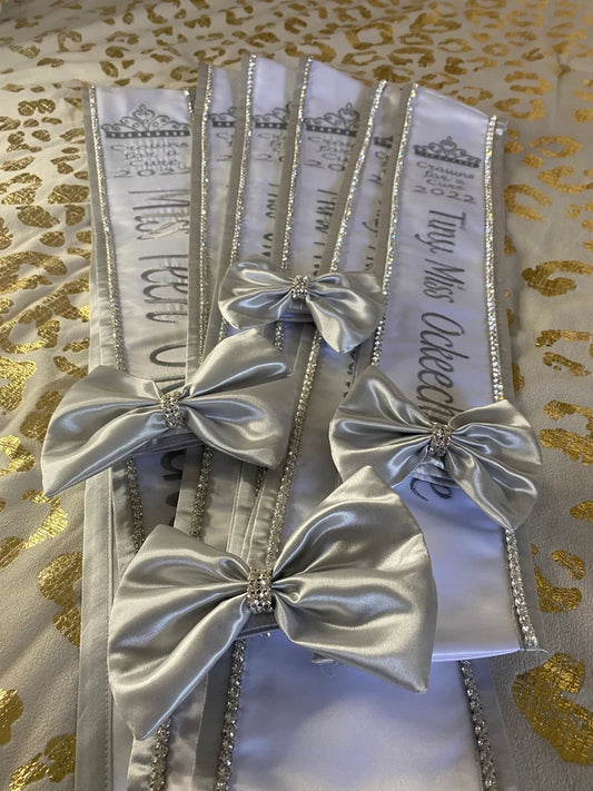 Pageant Sash Teen Size With Rhinestone’s /Heavyweight Satin
