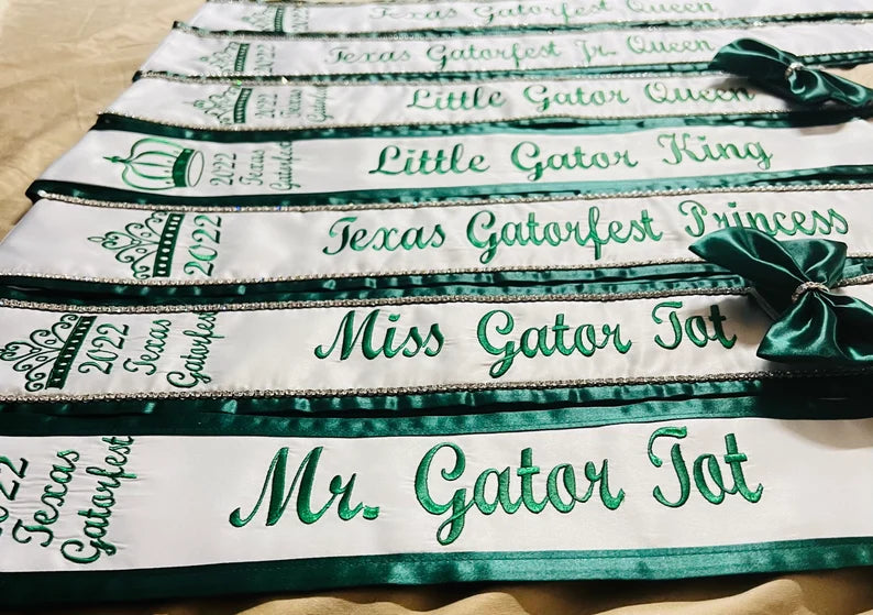 Youth Size Sash With Rhinestone’s /Heavyweight Satin