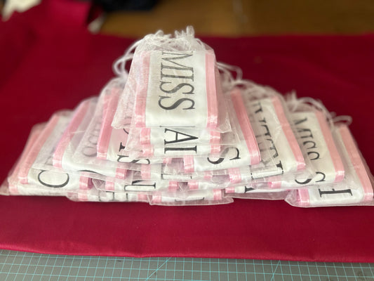 Youth Pageant Sash Heavyweight Satin with Trim