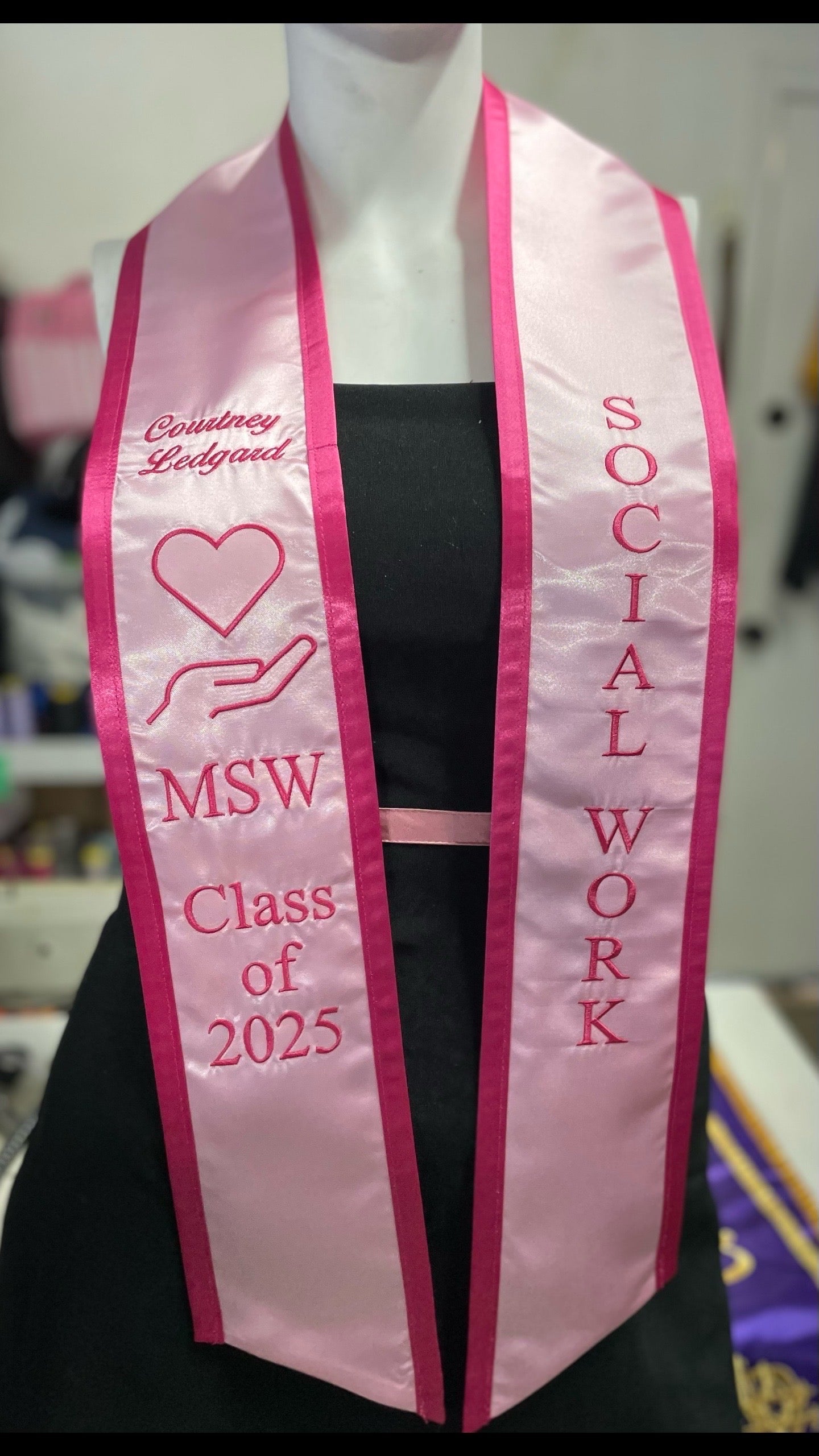 Social work- MSW- Personalized stole