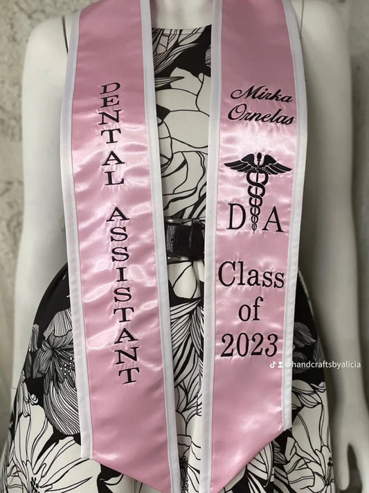 Dental Assistant Personalized Embroidery Graduation Chiseled Stole