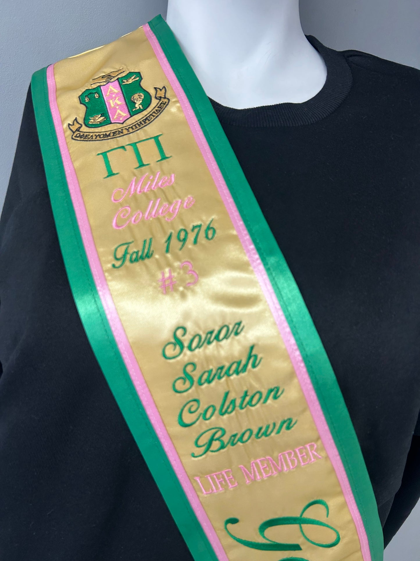 Golden Soror Sash