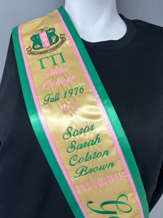Golden Soror Sash