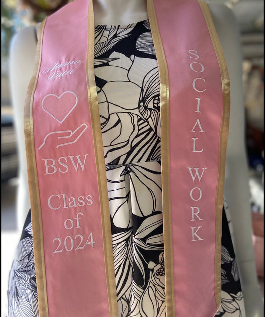 Social work- BSW- Personalized stole