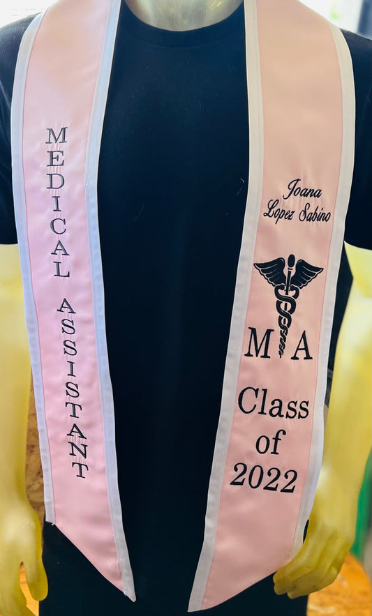Medical Assistant Personalized Embroidery Graduation Chiseled Stole