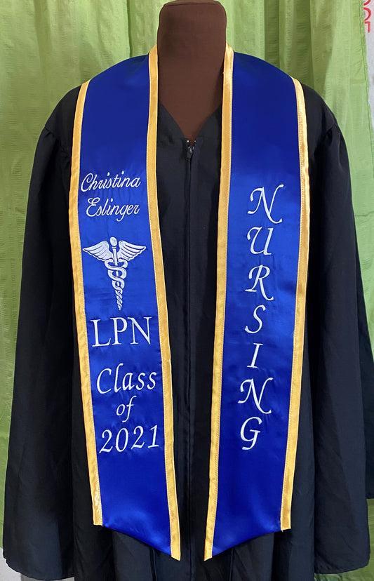 Medical LPN Nursing Graduation Stoles