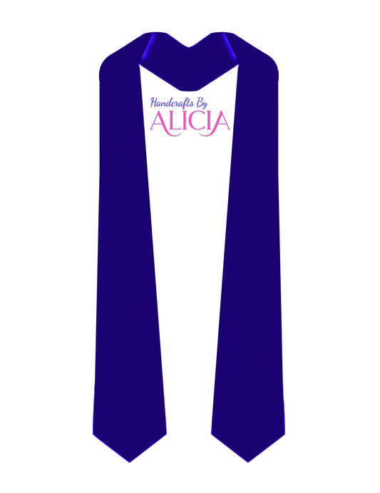Traditional Blank or Slanted cut Graduation stole