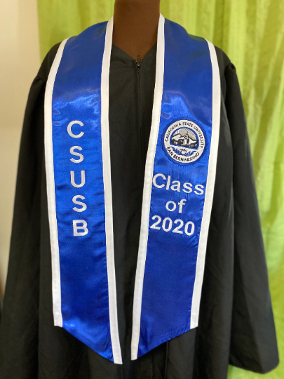 CSUSB Personalized Graduation Stole